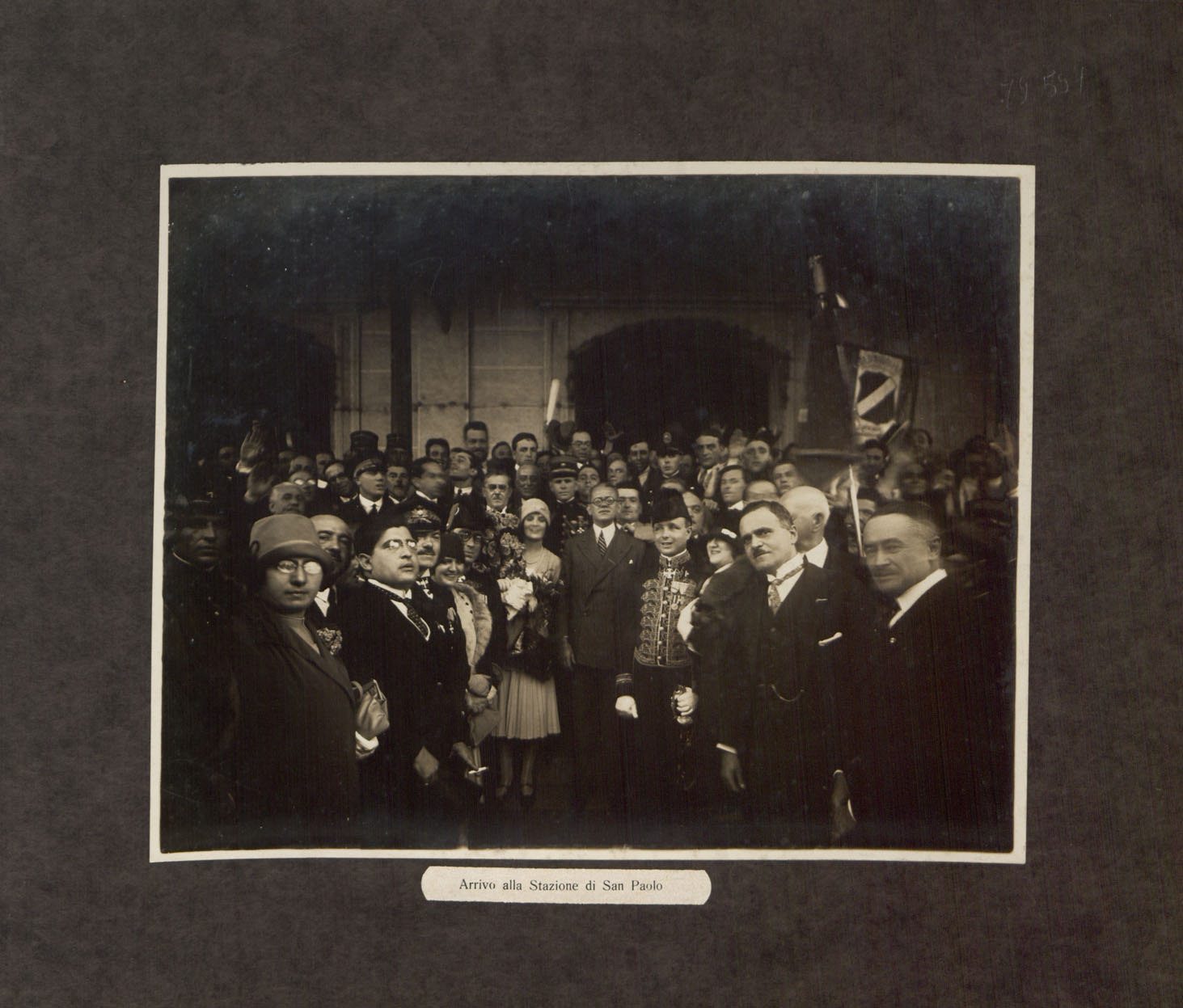 Visita dos embaixadores italianos a S&atilde;o Paulo, em 1928. Cole&ccedil;&atilde;o J&uacute;lio Prestes. MIS